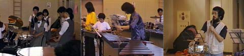 山彦カウベルズによる打楽器講習会お手伝い